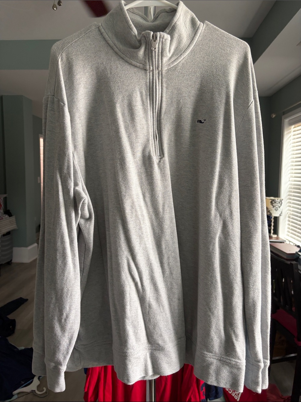 Vineyard Vines Men’s Light Gray Half-Zip Pullover Sweater